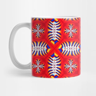 Fish spines red pattern Mug